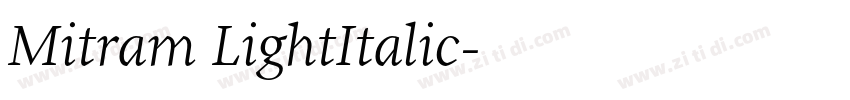 Mitram LightItalic字体转换